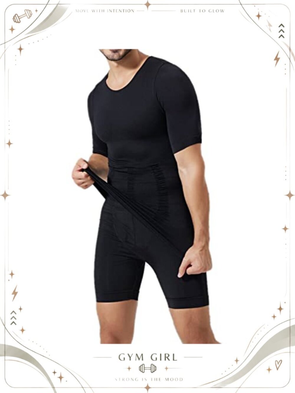 Men's Compression Tank Top Slimming Undershirt Nylon Spandex Body Shaper Vest